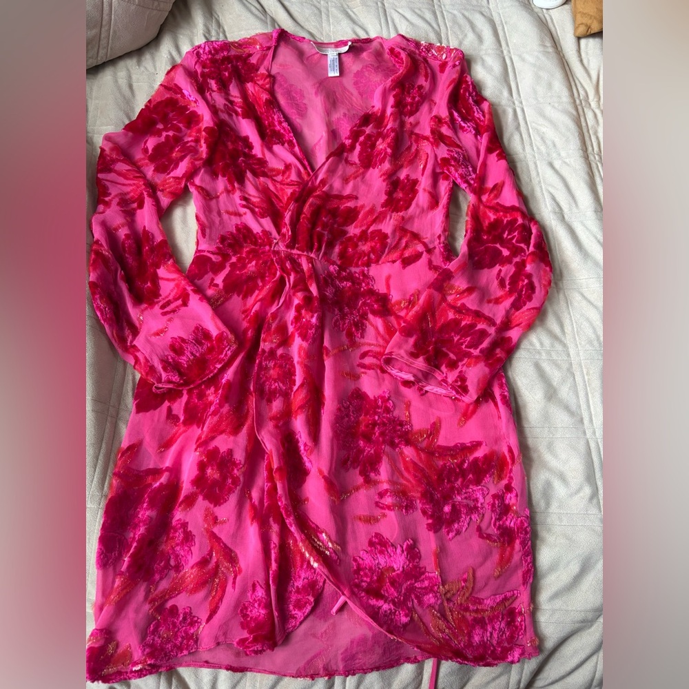 Fleur du mal Fil Coupe Mini Wrap Dress - Picture 3 of 7
